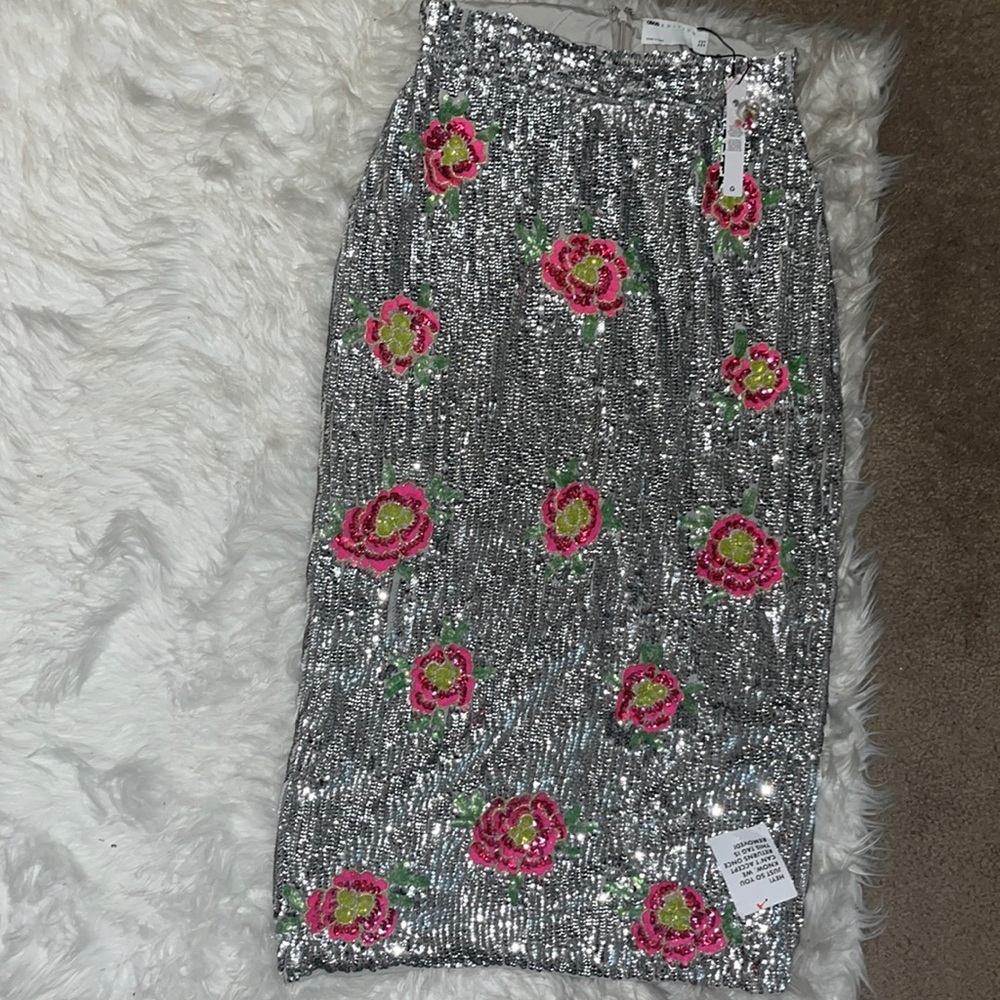 New ASOS Edition midi Skirt in Floral Sequin